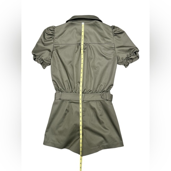 GENERATION LOVE Natlina Gambardine Romper Olive Green Women Size 0 2 XS Sm $325 - Picture 8 of 13